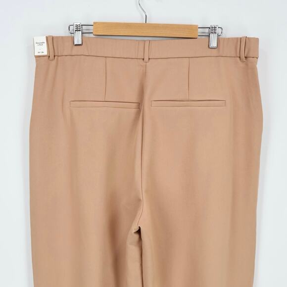 NWT Abercrombie & Fitch Sloane Tailored Wide Leg Pant In Tan Size 34 Regular - Picture 6 of 10